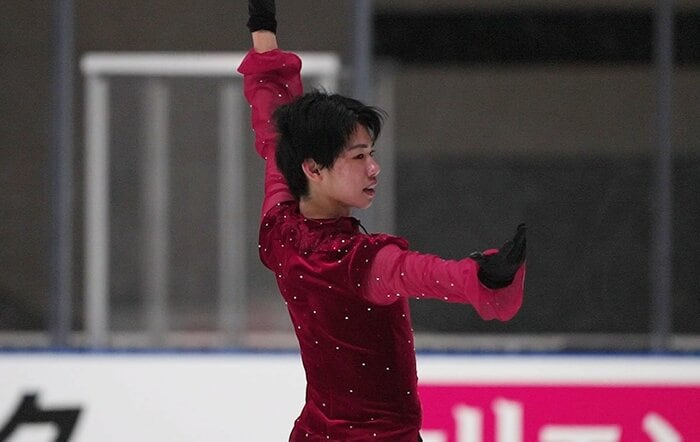 ショートで大会自己最高順位の3位についた蛯原