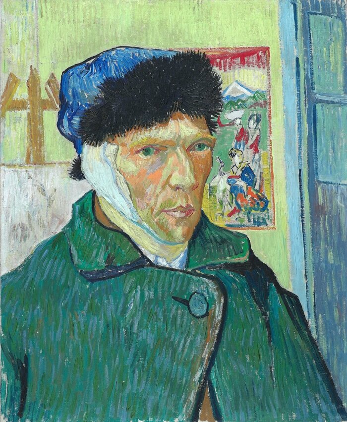 ゴッホの《包帯をした耳の自画像》(©The Courtauld )