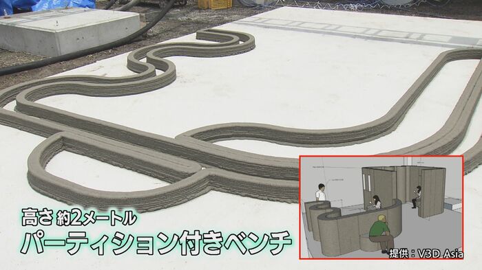 パーティション付きベンチ