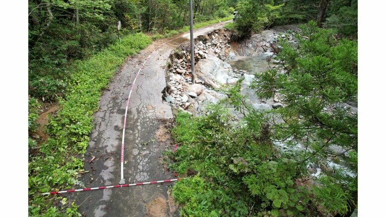 大雨被害で不通の太平山・旭又登山道　早期復旧望まれるも通行再開は数年先に　秋田・記録的大雨から1年｜FNNプライムオンライン