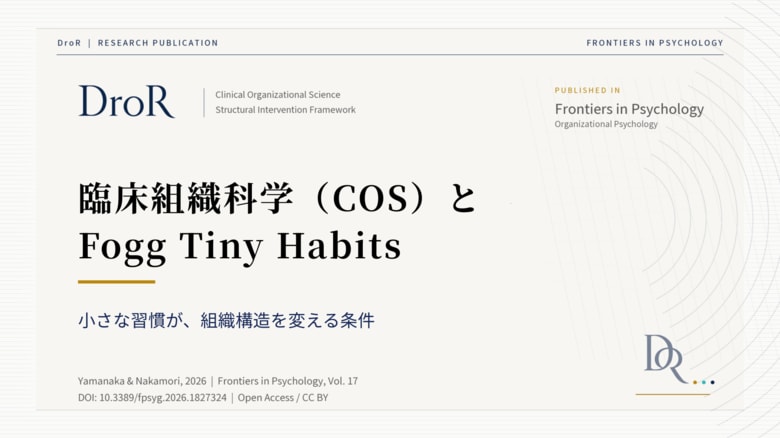 臨床組織科学（COS）とFogg Tiny Habits──小さな習慣が組織構造を変える条件