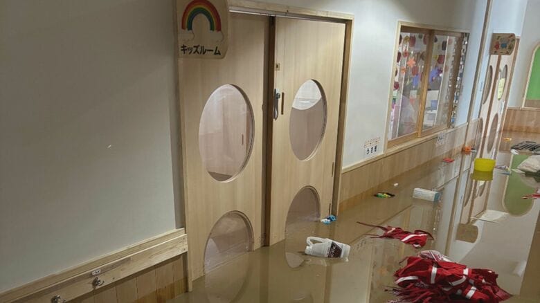 浸水した幼稚園