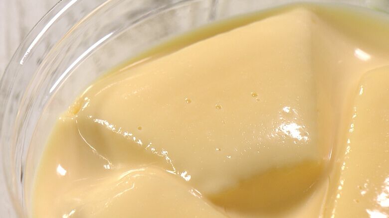 プリンとバウムクーヘンのコラボレーションは絶品