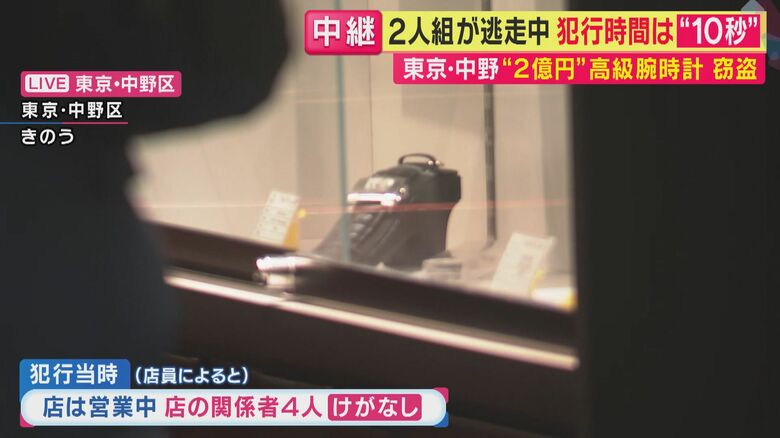 事件があった腕時計店