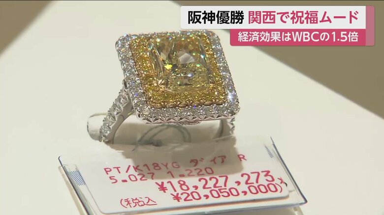 「18年ぶりの優勝」にちなんだ1800万円のジュエリーなどが用意された