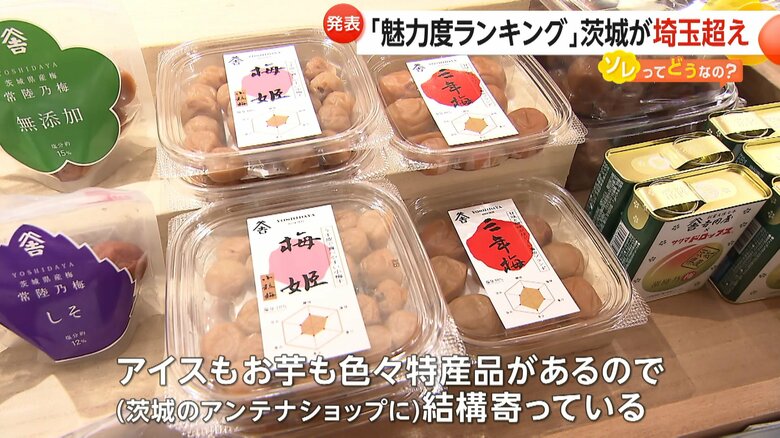アンテナショップに並ぶ特産品