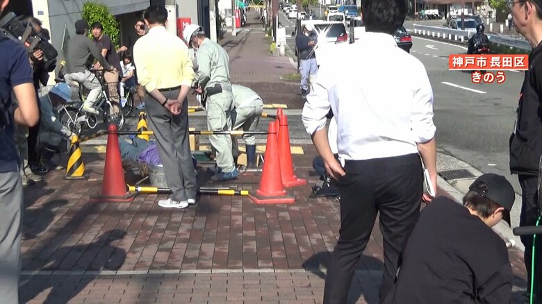 噴出から35分後、ようやく水は止まる