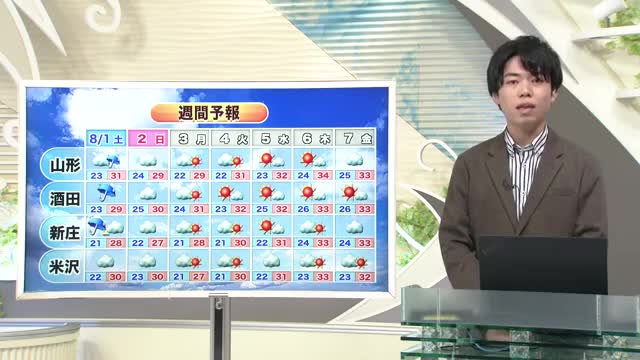 【天気／山形】31日　朝までにはいったん雨は止む。31日の夜遅く以降再び広く雨が強まり警戒が必要