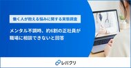 メンタル不調時、約6割の正社員が職場に相談できないと回答
