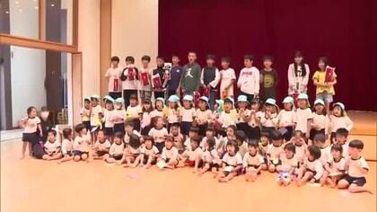 小学生防災士が日南市の幼稚園で防災教室「地震の時はダンゴムシのポーズ」