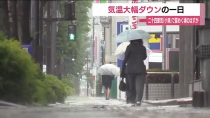 真夏日から一転…寒い雨の一日に　気温が大幅ダウン　福島では前日より18度低い予想　体調管理に注意