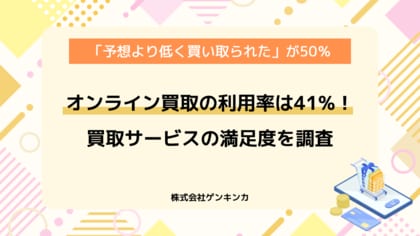 【買取サービスの実態を調査】オンライン買取が4割超!?実際の満足度や利用者のリアルな声を調査