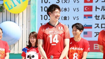 石川祐希「絶対に五輪の切符を」西田有志、髙橋藍 3選手お台場でパリ