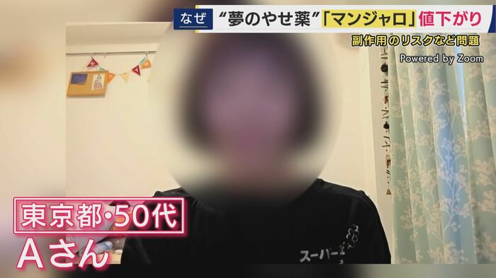“やせ薬”としてマンジャロを使用するAさん