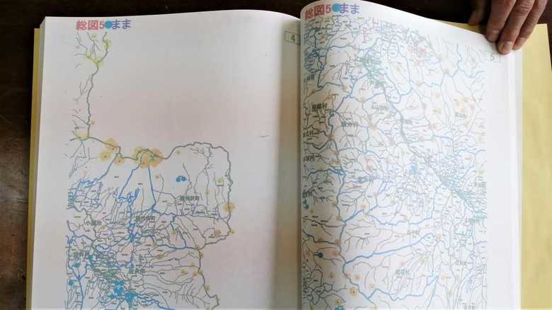 長野地名研究所が制作した本では、災害の関連地名などが地図でまとめられている