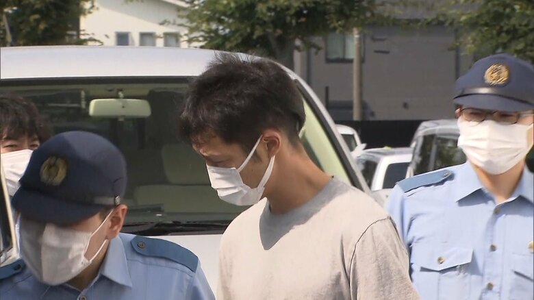 送検される栗原弘樹容疑者（34）