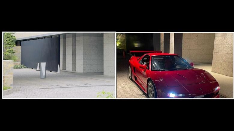 左が女性の自宅エントランス。和久井容疑者はそこで車の写真を撮ったのか？