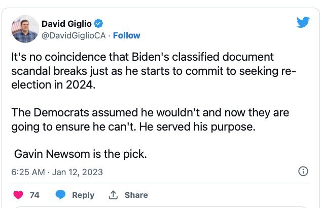 デビッド・ギグリオ氏のツイート