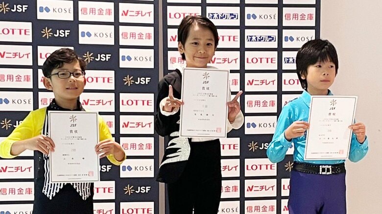 ノービスB男子表彰台（東北・北海道選手権）