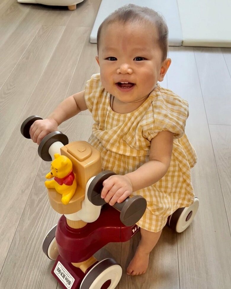 笑顔で乗りこなしている