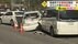 【車8台絡む多重事故に】バンパー外れ窓ガラス損傷した車も…40代男性…