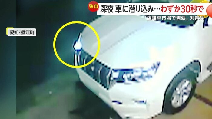 下に潜ってから約30秒で車のヘッドライトがついた