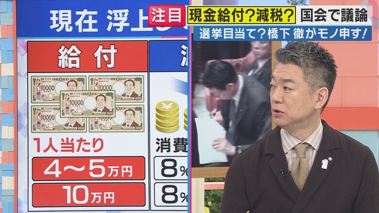 橋下徹氏（関西テレビ「旬感LIVEとれたてっ！」より）