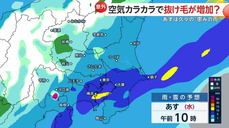 11日は久しぶりの雨予報