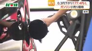  長崎県のガソリン価格　前週より0.3円安く177.4円
