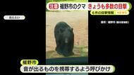 富士山のふもと・裾野市で連日クマの目撃情報　鈴やラジオなど音が出るものを携帯するよう呼びかけ