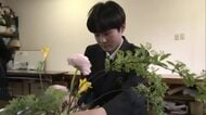 華道歴7年の中学生　インターネット花展で優秀賞　誰が見てもきれいと思える生け方目指す　秋田・羽後町