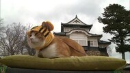 ネコ城主“さんじゅーろー” 仕事始め トラに扮してお出迎え 備中松山城【岡山・高梁市】