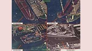 北朝鮮が制裁のがれで船から船の石油受け取り