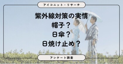 【紫外線（UV）対策】女性は当たり前。男性も約4割が意識、日焼け止めが帽子を上回る　6,981人に聞いてみた【SEO・AIO時代に効く一次データ・アンケート調査受託】