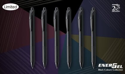 全て黒だけど微妙に色味が違う6色の“ブラックインキ”ペンが登場…ぺんてるに楽しみ方を聞いた