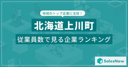【北海道上川町】従業員数ランキングを公開!/SalesNow DBレポート