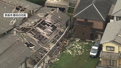 LPガス検査場で大爆発　中には大量のガスボンベ　近くに幼稚園　子どもたちは小学校の体育館に一時避難　けが人なし　奈良市