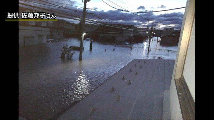 福島・郡山市安積町 自宅一帯が浸水