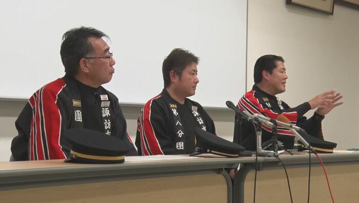 諏訪市消防団の会見(12月12日)