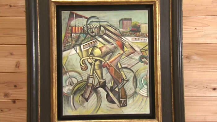 「自転車乗り」の絵画