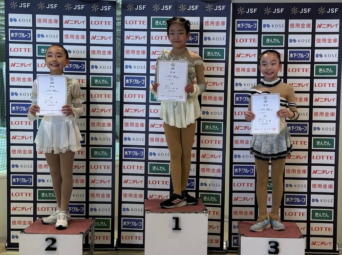 ノービスB女子表彰台（東北・北海道選手権）