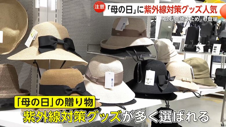 「5月でも真夏並み」母の日に“UV対策グッズ”人気…”飲む日焼け止め”も　少年野球ではサングラスが普及「子供の頃からの対策が重要」｜FNNプライムオンライン