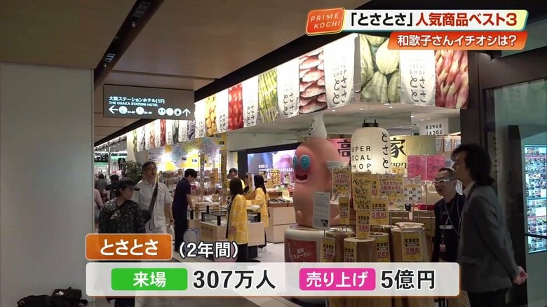 高知の特産品が並ぶ店内