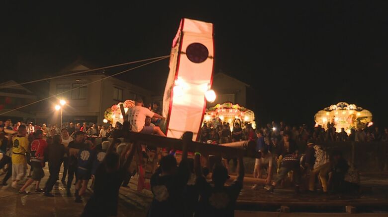 石川県能登町姫地区のキリコ祭り「どいやさ祭」