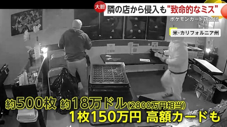 ケースを破壊してカードを盗む