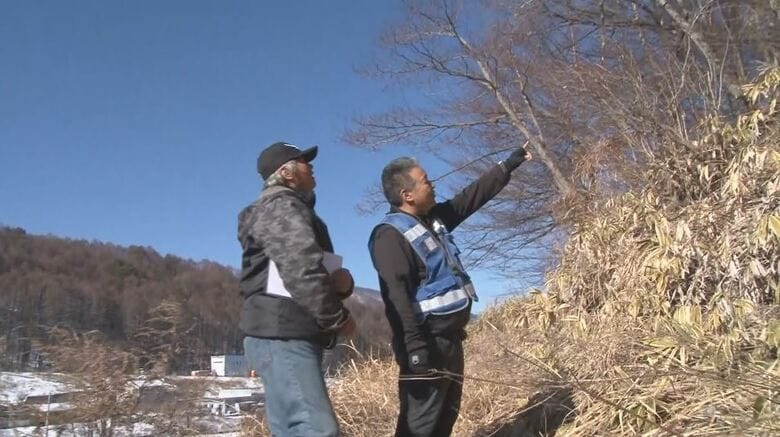 西沢さんは仲間とともに男性のもとに