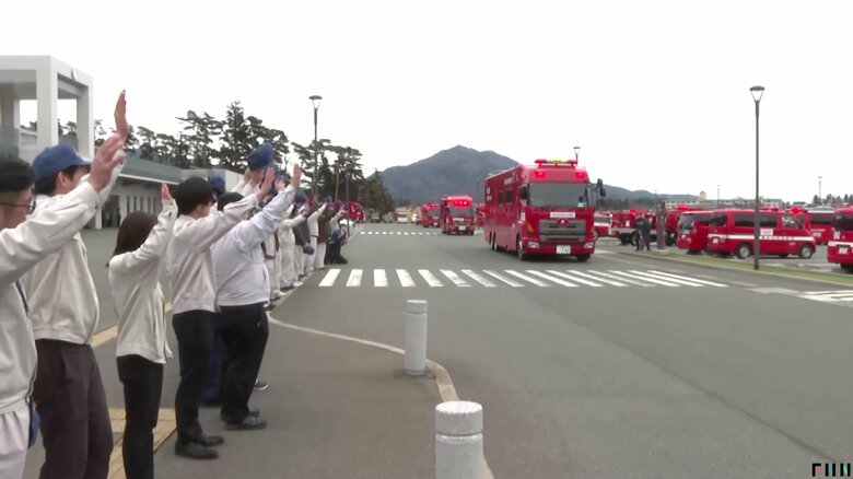 緊急消防援助隊は任務を終え、全ての陸上部隊が撤収（岩手・陸前高田市 19日午前）