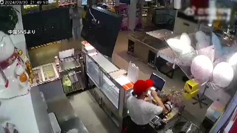 事件発生時の防犯カメラ映像