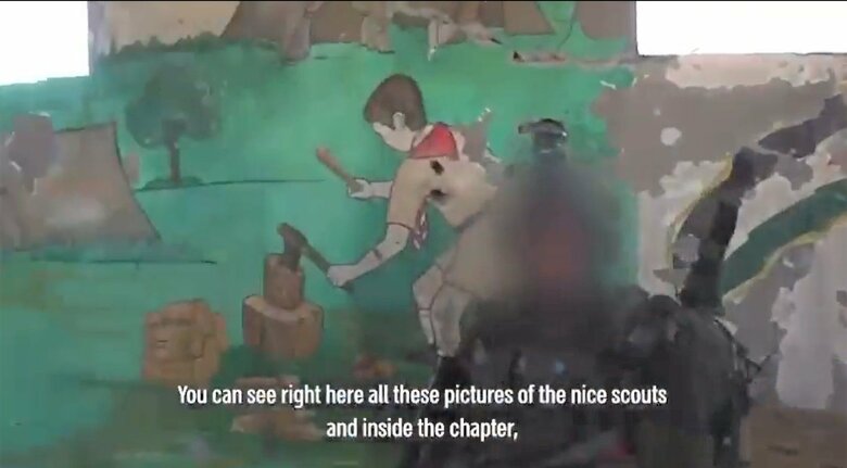 ボーイスカウト用と見られる施設（11月7日 イスラエル国防軍公式Xより）