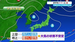 あす29日もカラリ陽気 上空に寒気があり午後は天気急変に注意(島根・鳥取)
